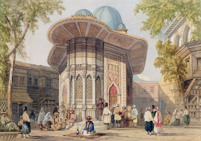 Turkse figuren voor een kiosk door Amadeo Preziosi